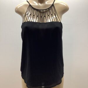 Naked Zebra Size Medium Black Fringe Blouse. New With Tags